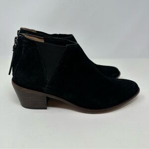 Trask Ankle Boots Suede Leather Black Size 9